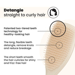 Tangle Teezer Large Ultimate Detangler on wet hair enabling smoother detangling
