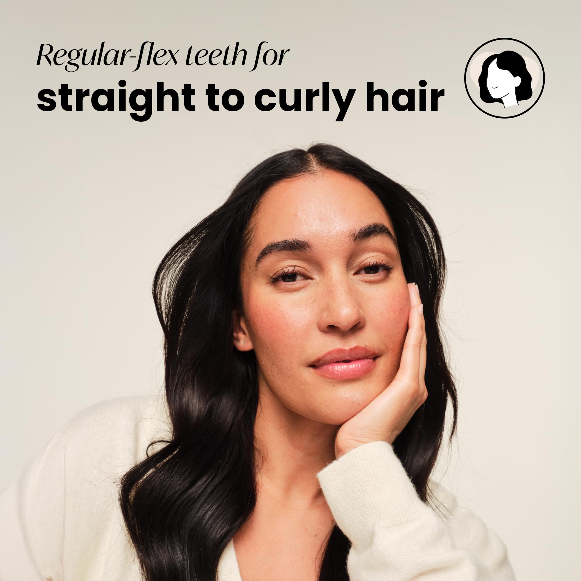 Tangle Teezer Original Detangler Panther Black brushing in shower demonstrates product distribution