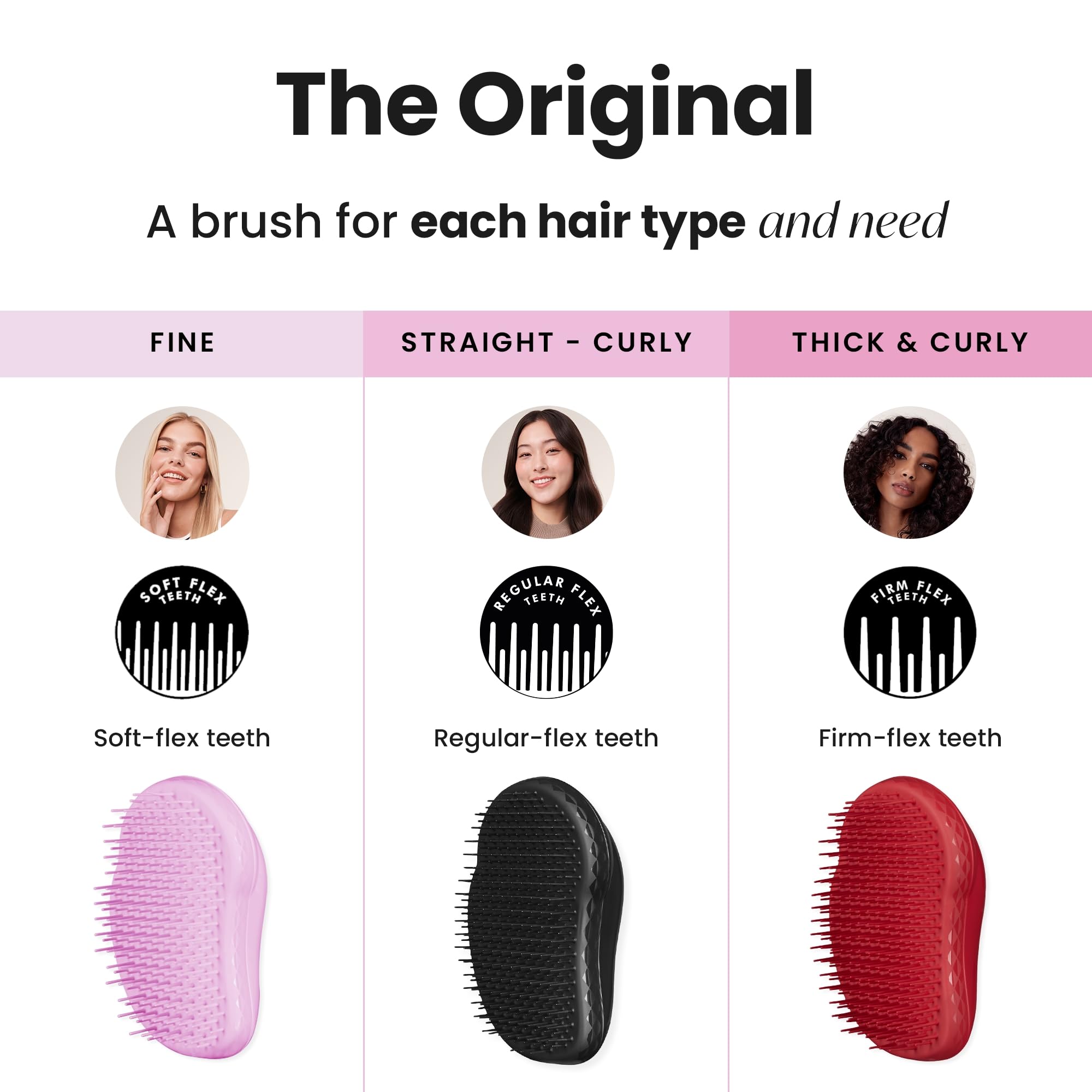 Tangle Teezer Panther Black compact design fits in bag for on-the-go touch-ups