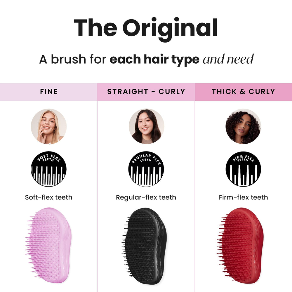 Tangle Teezer Panther Black compact design fits in bag for on-the-go touch-ups