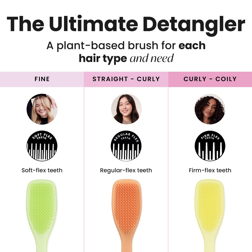 Tangle Teezer Plant-Based Ultimate Detangler Brush ergonomic grip enables comfortable detangling