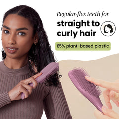 Tangle Teezer Plant-Based Ultimate Detangler Brush knot-free result on various textures.