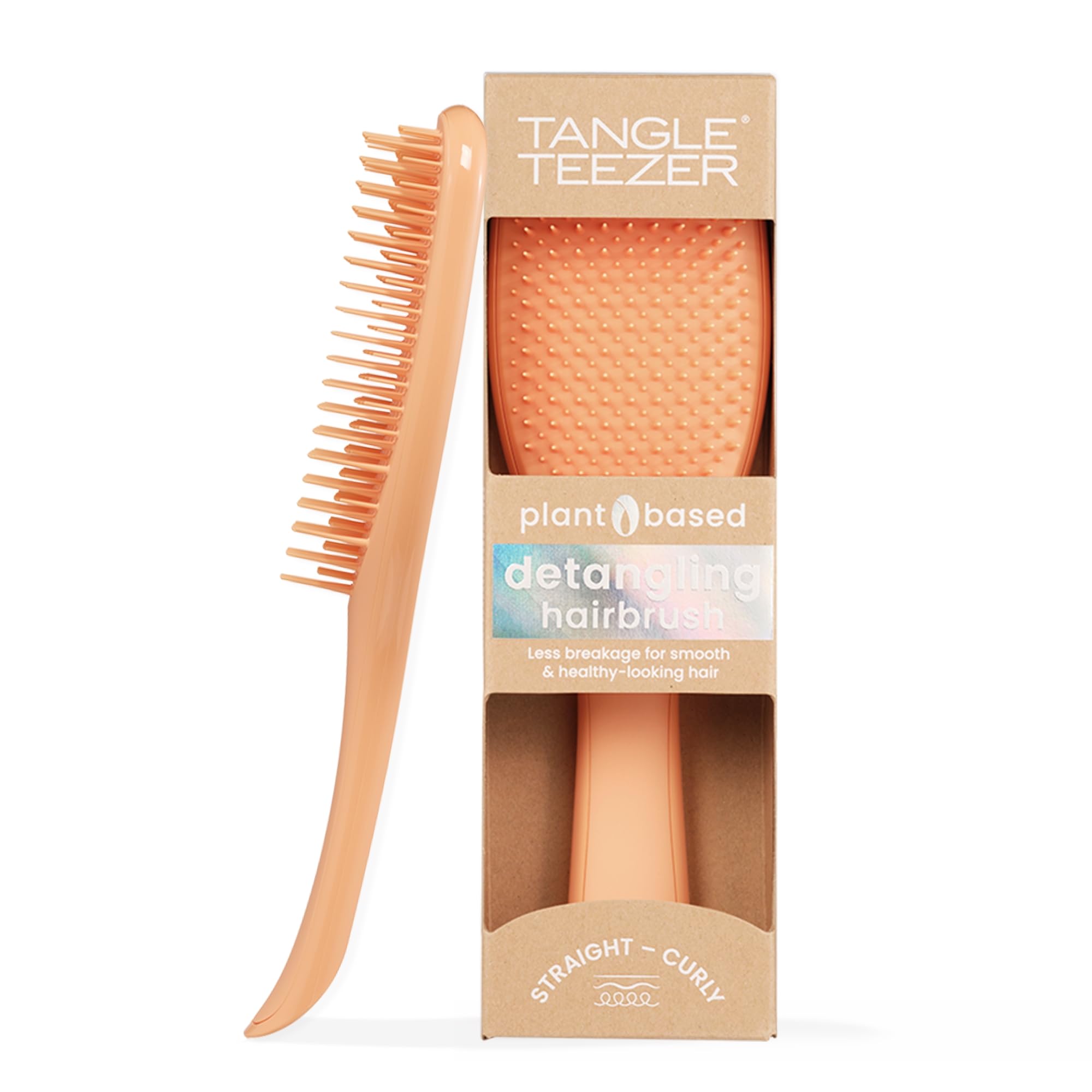 Tangle Teezer Plant-Based Ultimate Detangler Brush in packaging highlights sustainable design for detangling