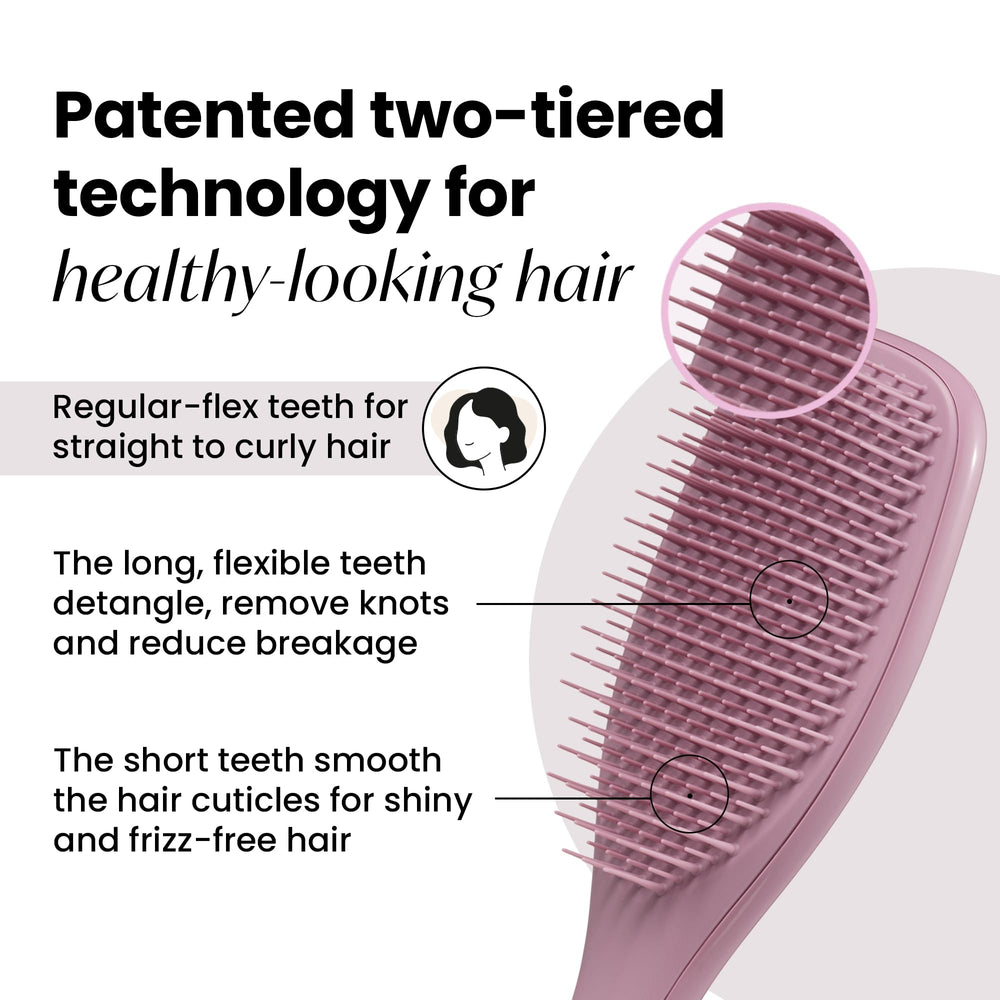 Tangle Teezer Plant-Based Ultimate Detangler Brush used on wet hair for smooth detangling.