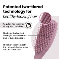 Tangle Teezer Plant-Based Ultimate Detangler Brush used on wet hair for smooth detangling.