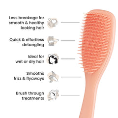 Tangle Teezer Ultimate Detangler Brush removes knots with minimal tugging on scalp