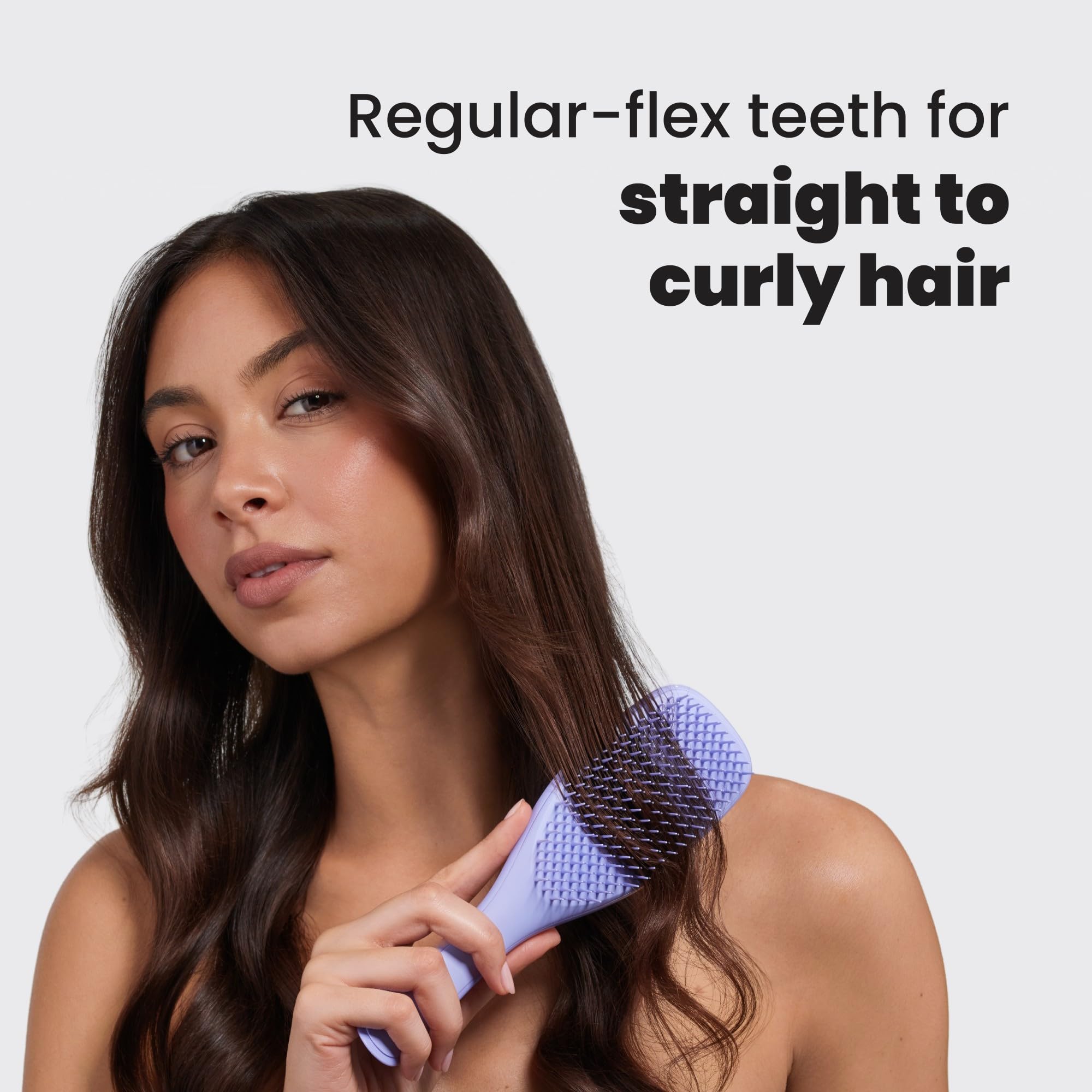 Tangle Teezer Ultimate Detangler Brush in sweet lavender color adds a soft, stylish touch.