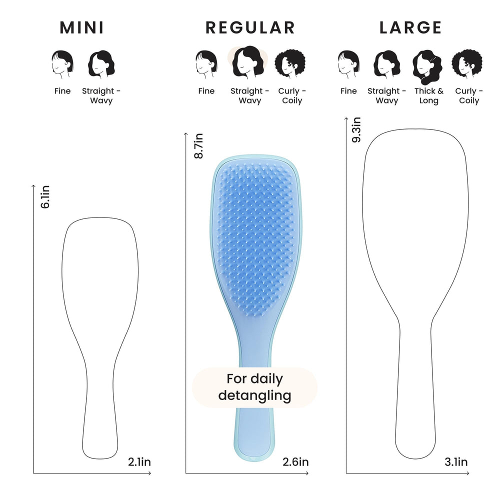 Tangle Teezer Ultimate Detangler conditioner-distribution demonstrates even product spread