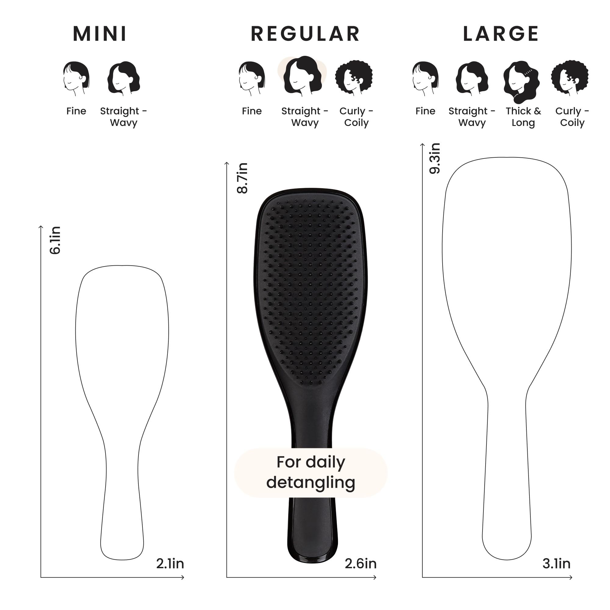 Tangle Teezer Ultimate Detangler distributes conditioner evenly through hair.