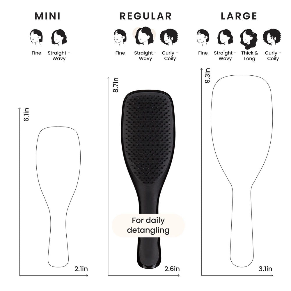 Tangle Teezer Ultimate Detangler distributes conditioner evenly through hair.