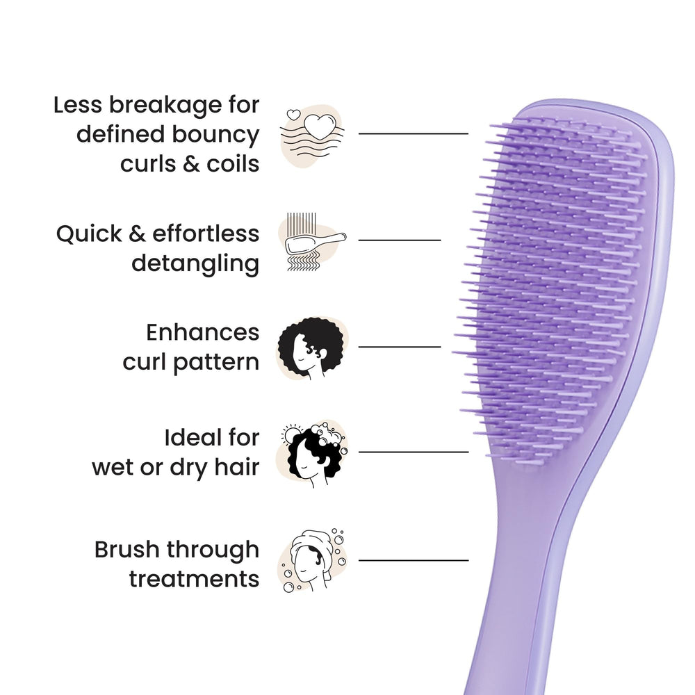 Tangle Teezer Ultimate Detangler 3C-4C hair use case showing curl definition