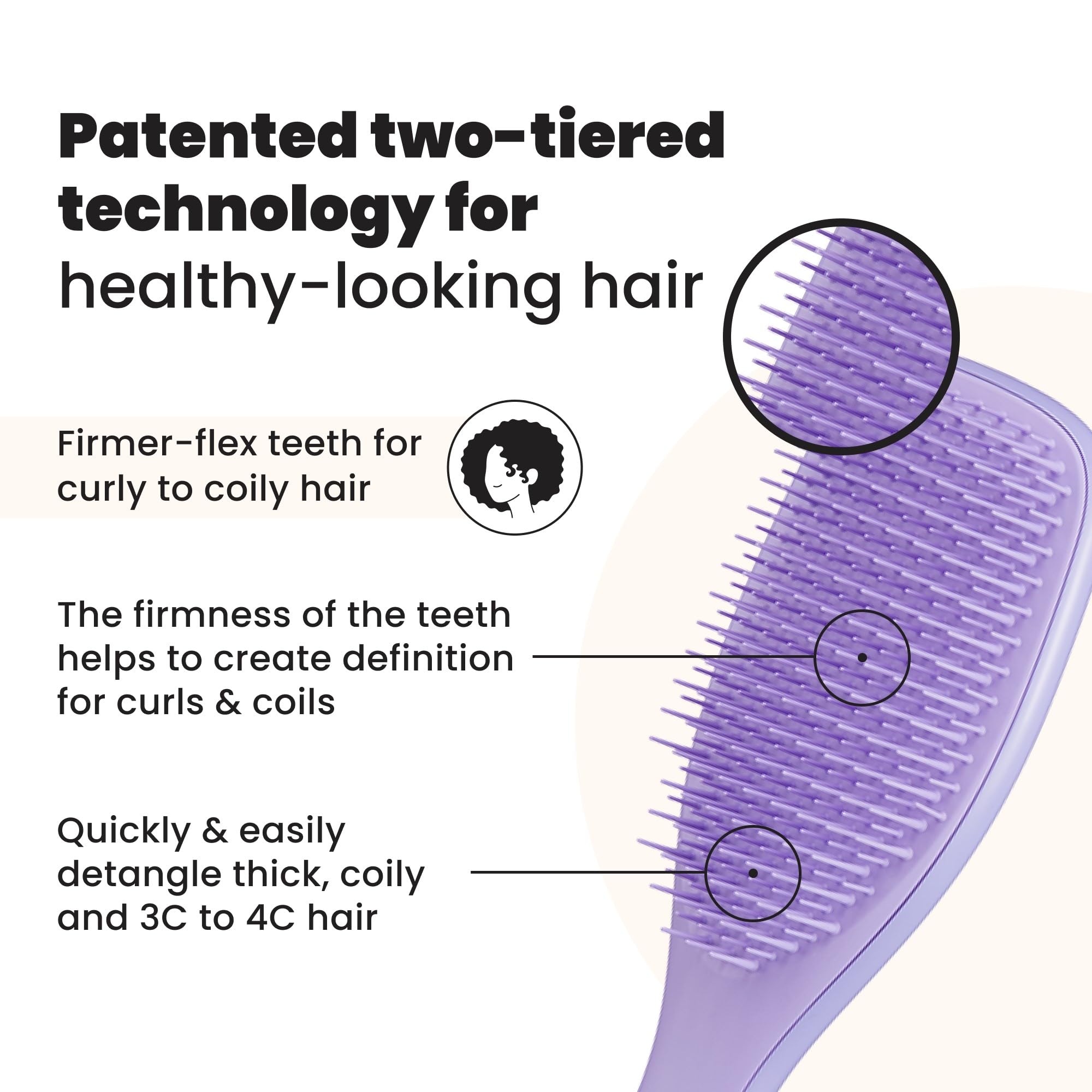 Tangle Teezer Ultimate Detangler wet-hair use showcasing efficient detangling on wet curls