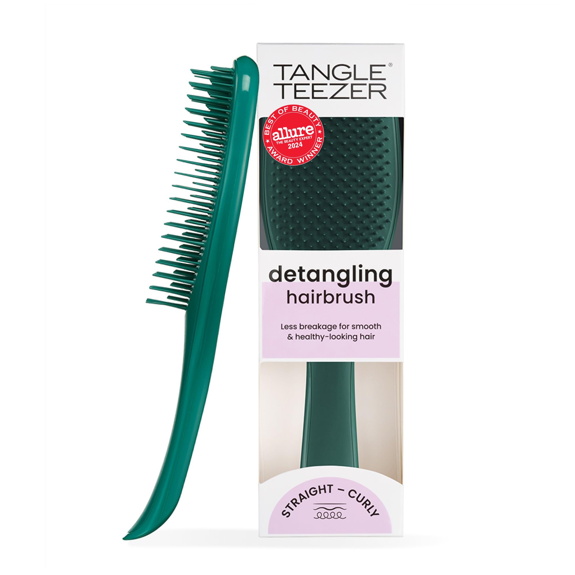 Tangle Teezer Ultimate Detangler Emerald Green closed brush for gentle detangling