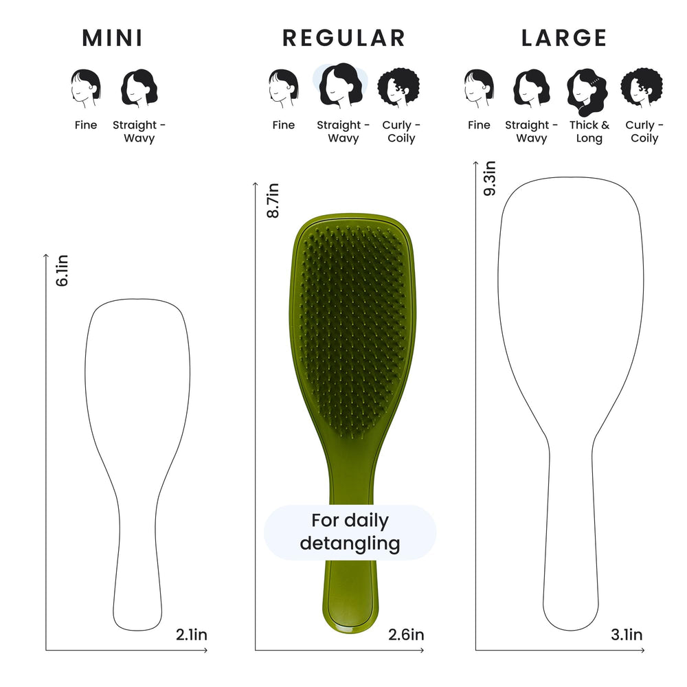 Tangle Teezer Emerald Green brush in shower for even conditioner distribution