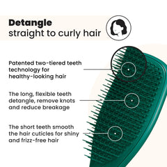 Tangle Teezer Ultimate Detangler Emerald Green teeth closeup