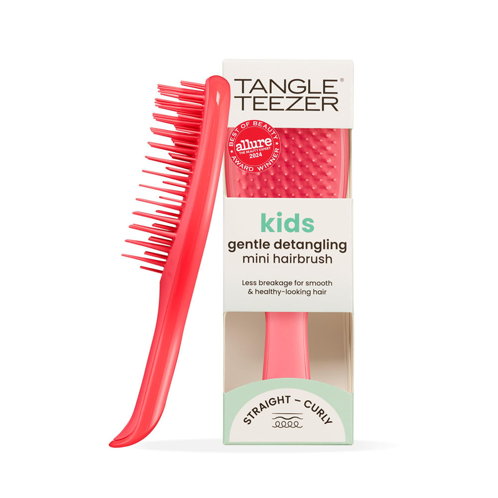 Tangle Teezer Ultimate Detangler Pink Punch hairbrush, portable detangling for on-the-go styling.