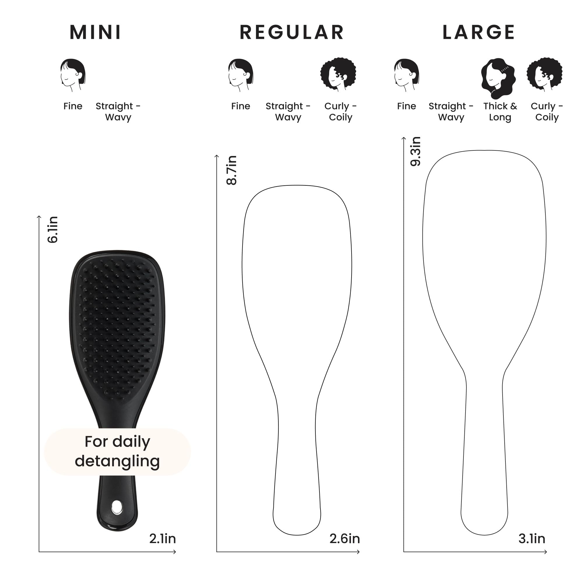 Kid-friendly design supports small hands during detangling with Tangle Teezer.