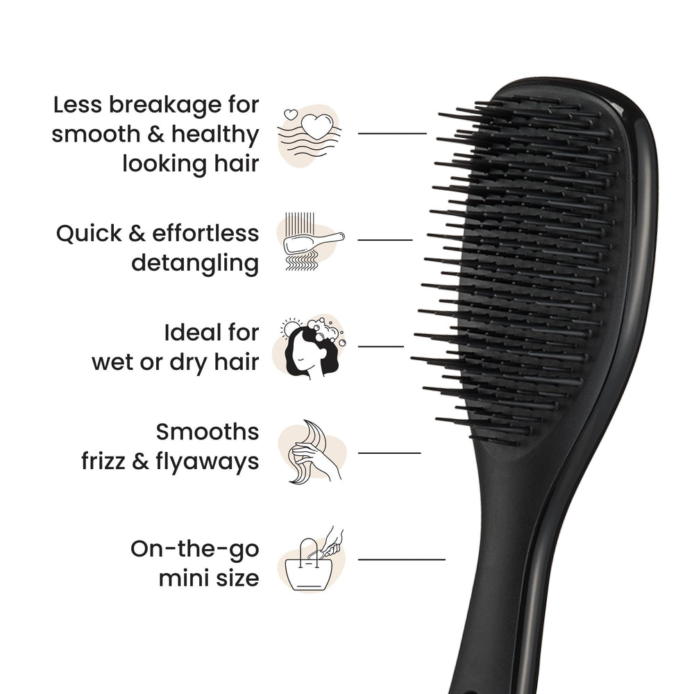Short teeth smooth strands for frizz-free finish with Tangle Teezer Ultimate Detangler.