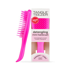 Tangle Teezer Ultimate Detangler travel mini pink brush for on-the-go detangling.