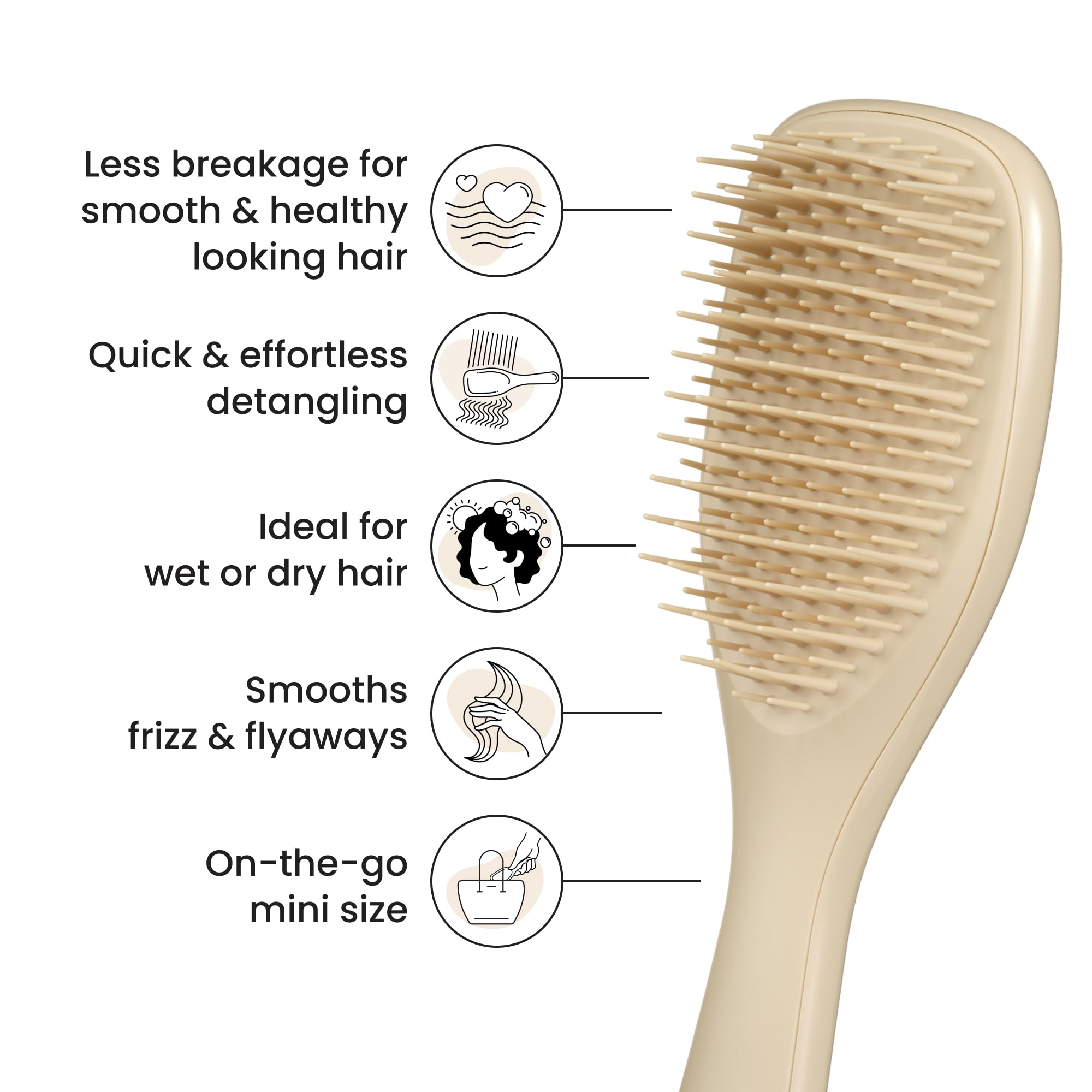 Tangle Teezer Ultimate Detangler wet-to-dry use demonstrates versatile detangling on damp and dry hair
