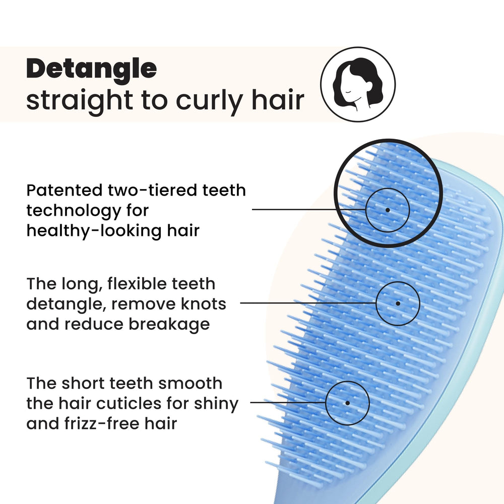 Tangle Teezer Ultimate Detangler wet-hair-use demonstrates gentle detangling on wet strands