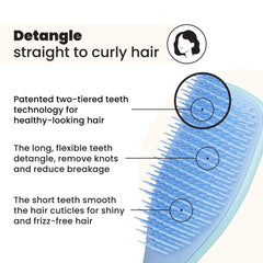 Tangle Teezer Ultimate Detangler wet-hair-use demonstrates gentle detangling on wet strands