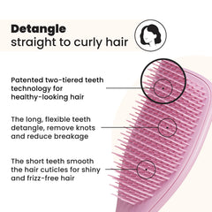 Tangle Teezer Ultimate Detangler on wet hair usage demonstrates knot-free styling.