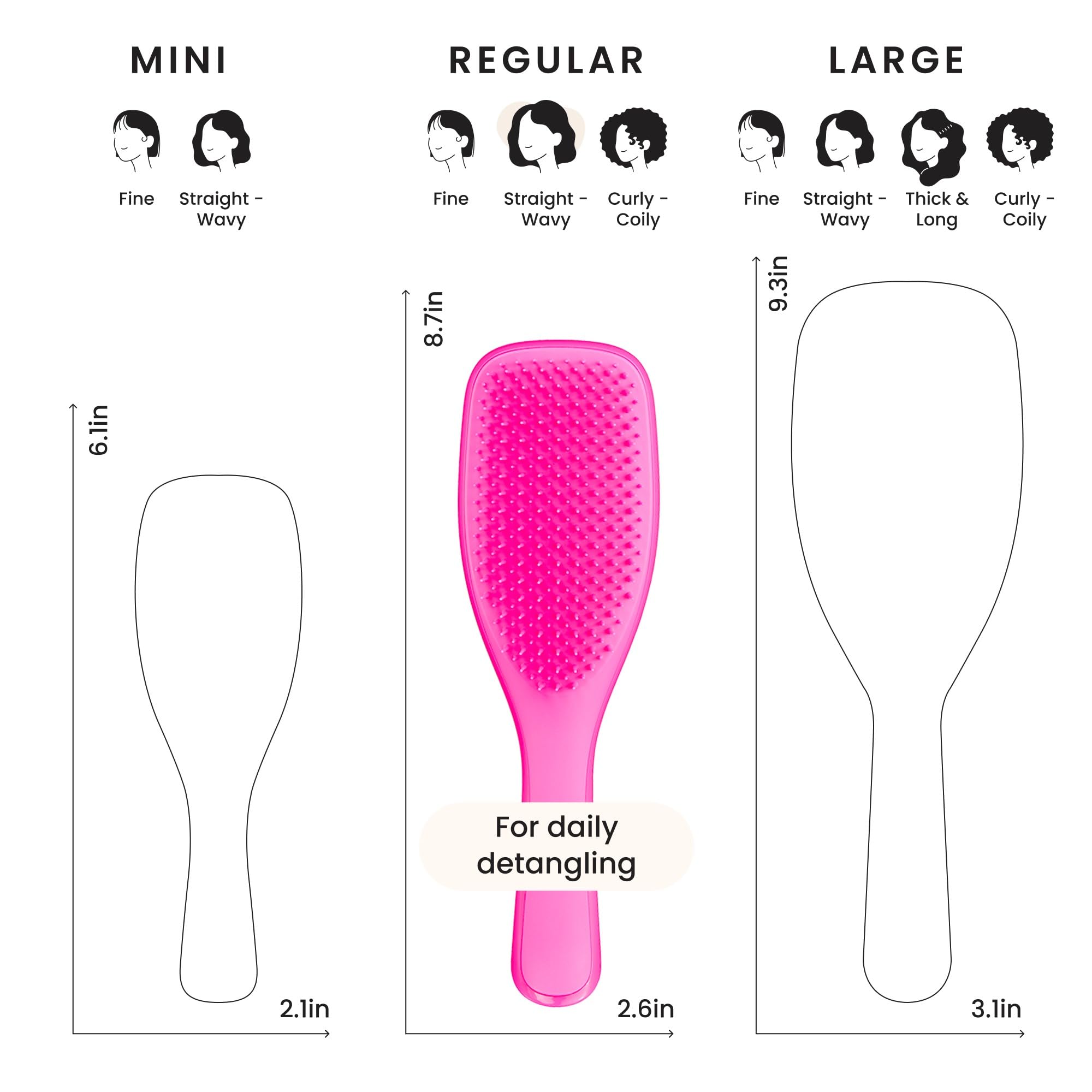 Tangle Teezer wet hair detangling in shower using the brush