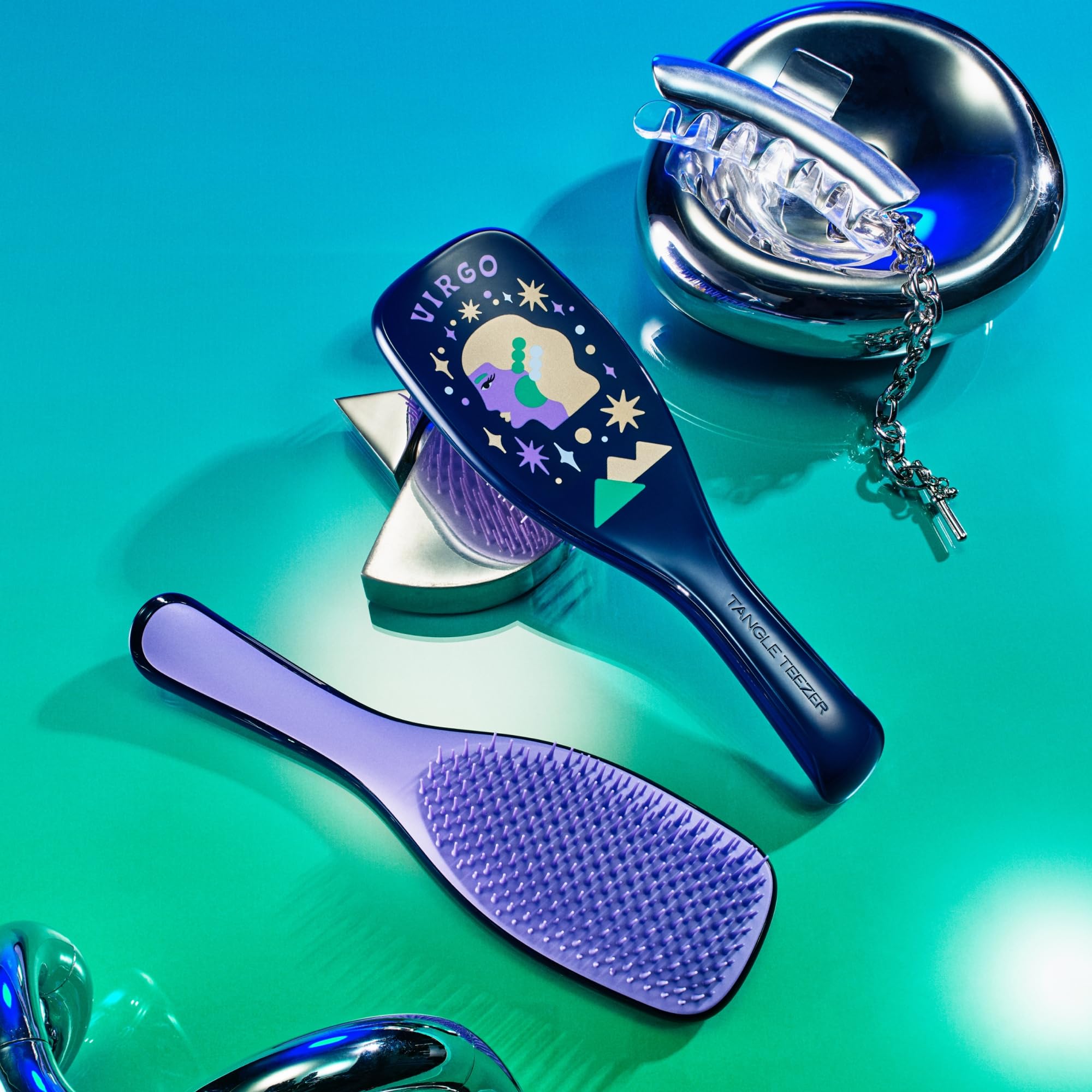 Tangle Teezer Virgo brush used to distribute conditioning treatments evenly