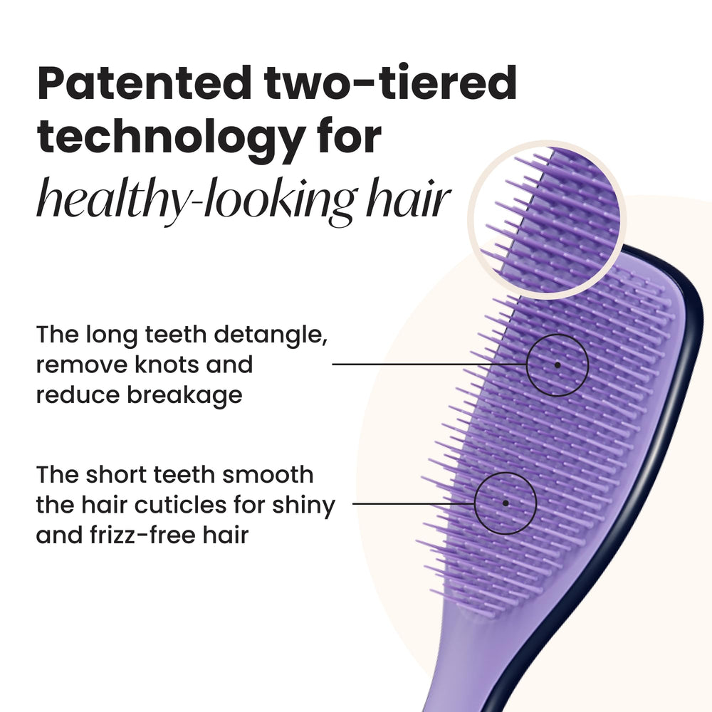 Tangle Teezer Virgo detangler highlighting long teeth for detangling