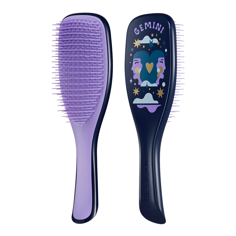 Tangle Teezer Gemini zodiac collage showcases versatile detangling for all hair types.