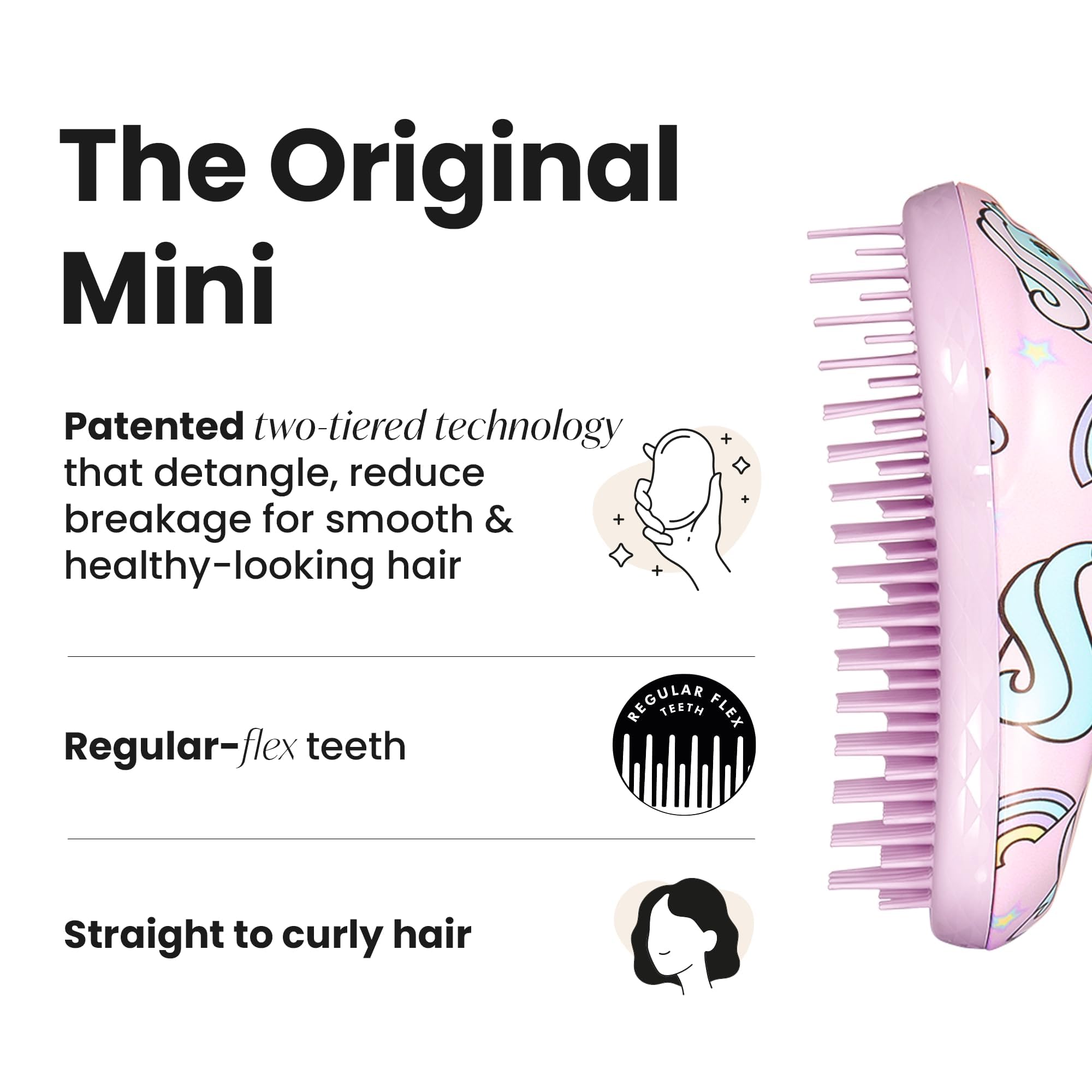 Tangle Teezer Original Detangler packed for backpack travel touch-ups