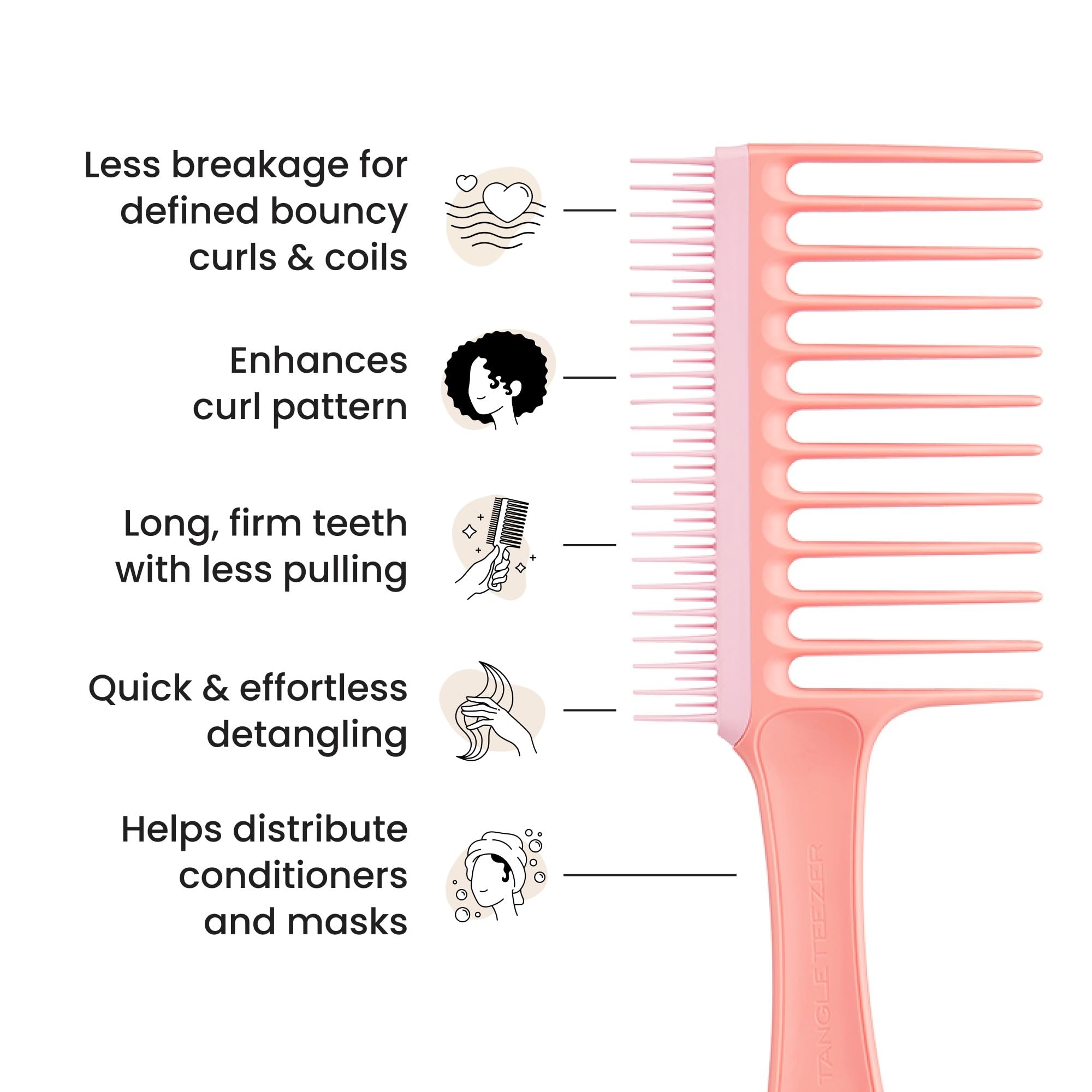 Tangle Teezer ergonomic handle grip for comfortable detangling sessions