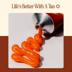 Tanning Club Tan De Soleil Orange Gel packaging on shelf highlighting cruelty-free ethos.