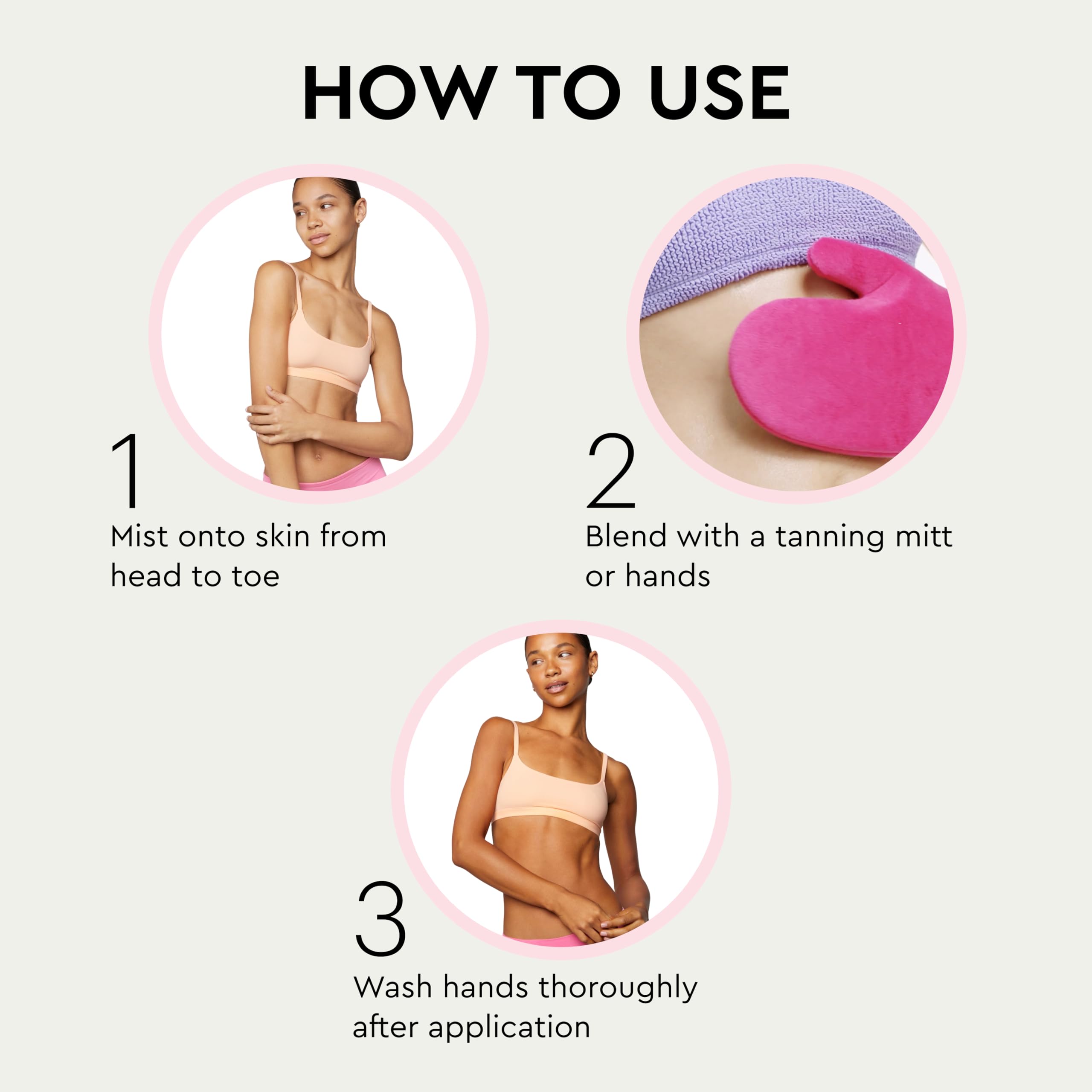 Tanologist Clear Self Tan Water on skin demonstrates quick absorption for a seamless bronze.