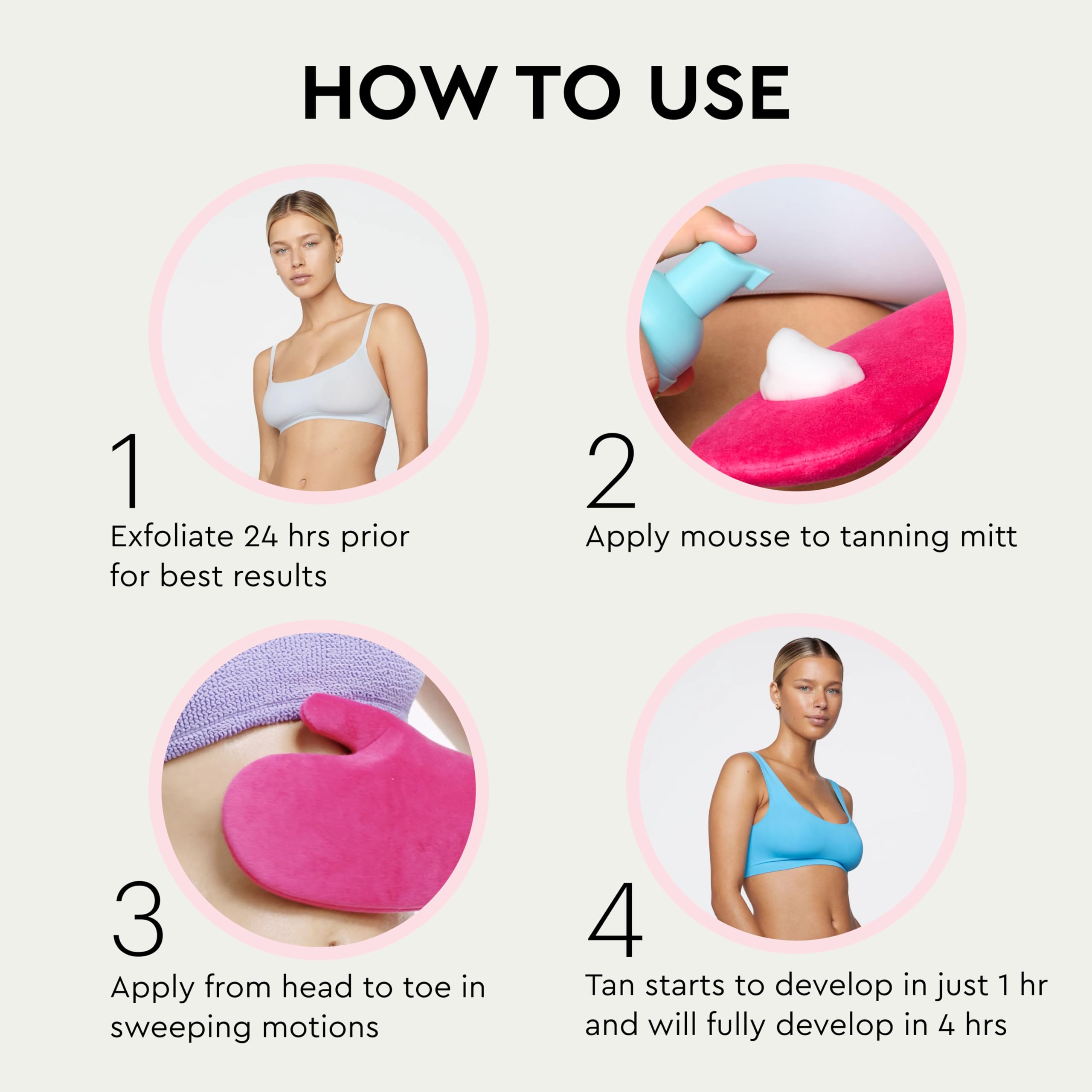 Tanologist Self-Tan Mousse Application Mitt helps smooth, even coverage for flawless results.