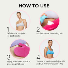 Tanologist Self-Tan Mousse Application Mitt helps smooth, even coverage for flawless results.
