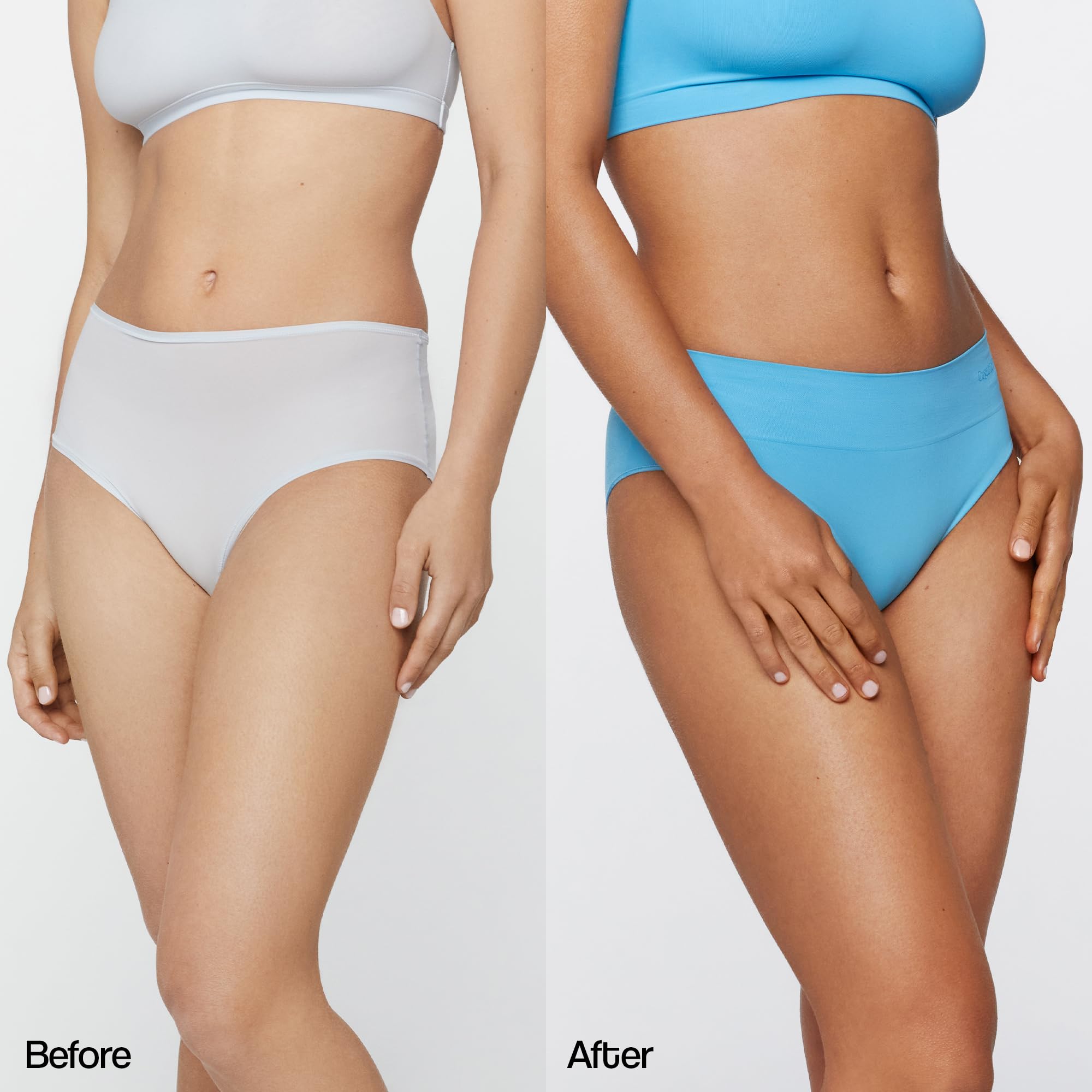Tanologist tinted self-tan mousse color guide demonstrates precise shade application.