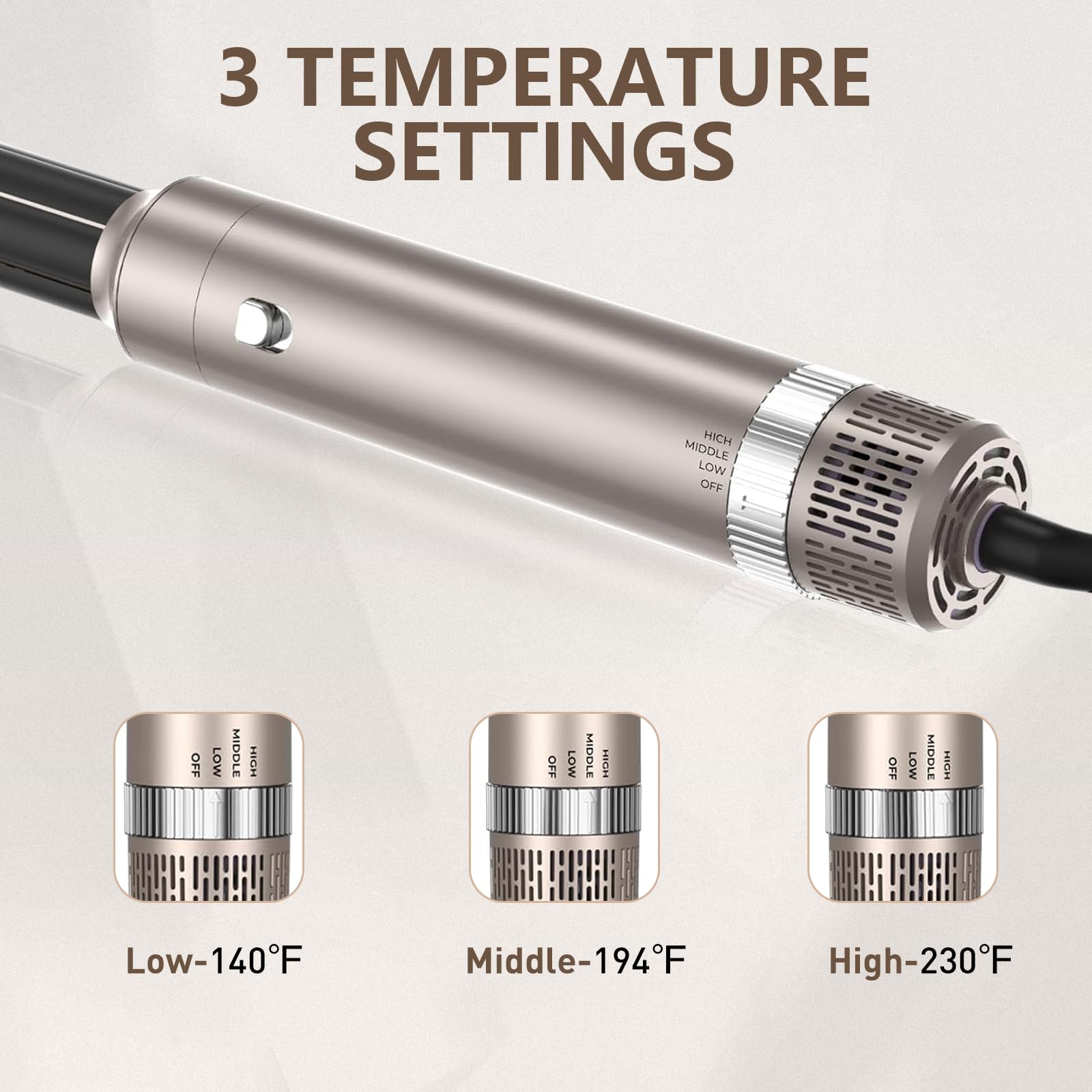 TANSHINE in-use styling demonstrates quick straightening and volumizing results.