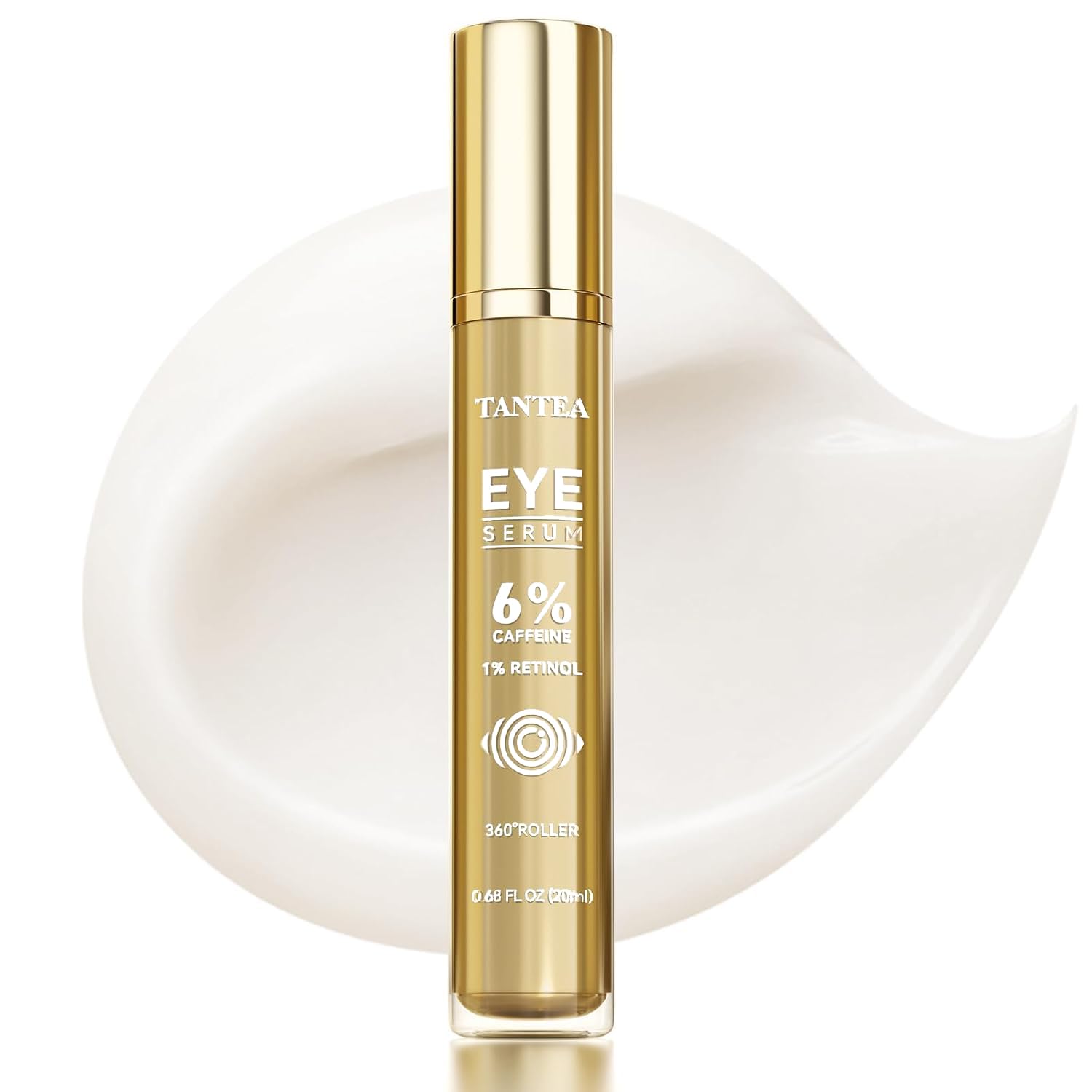 Tantea 6percent caffeine eye cream roller promotes refreshed-looking eyes.