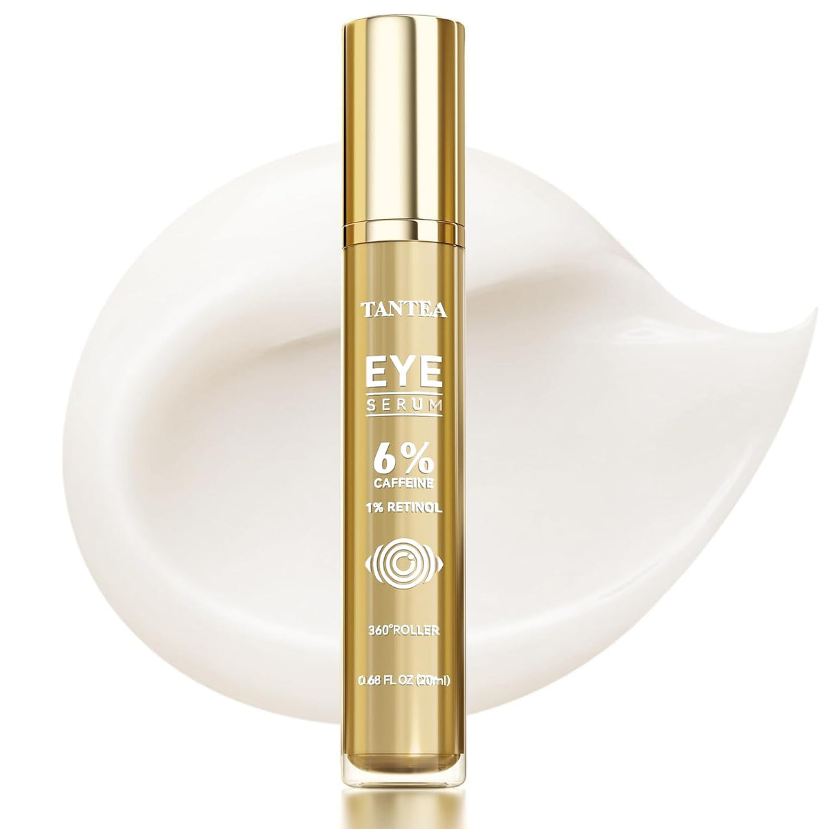Tantea 6percent caffeine eye cream roller promotes refreshed-looking eyes.
