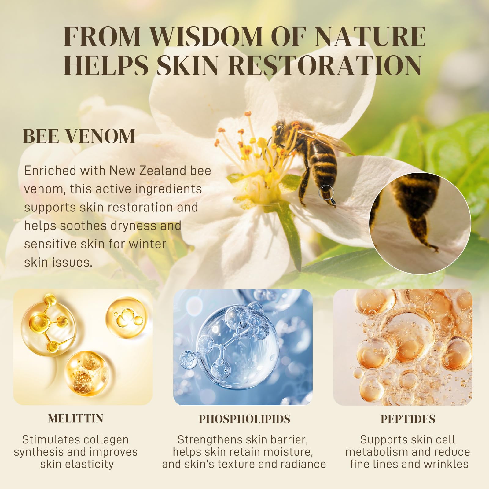 Tantea beef tallow application scoop used for easy skincare ritual.