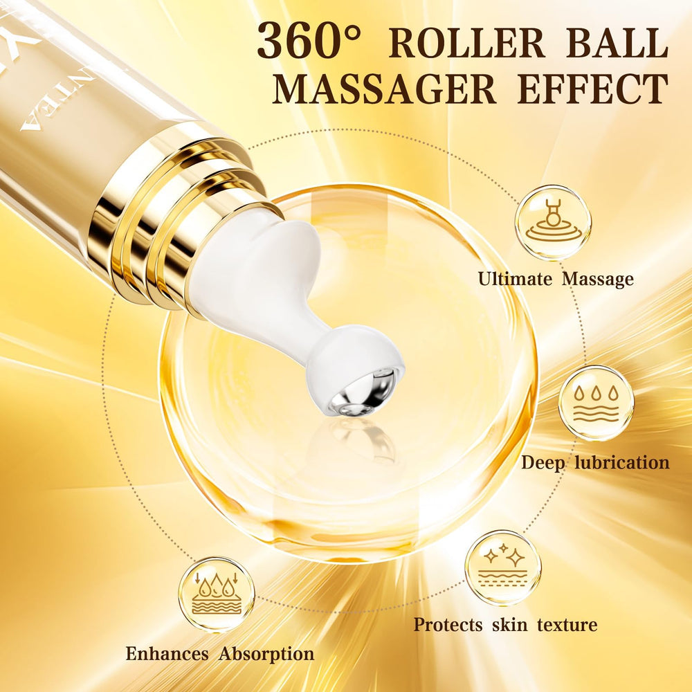 Tantea cooling 360-degree roller applicator delivers refreshing massage for absorption.