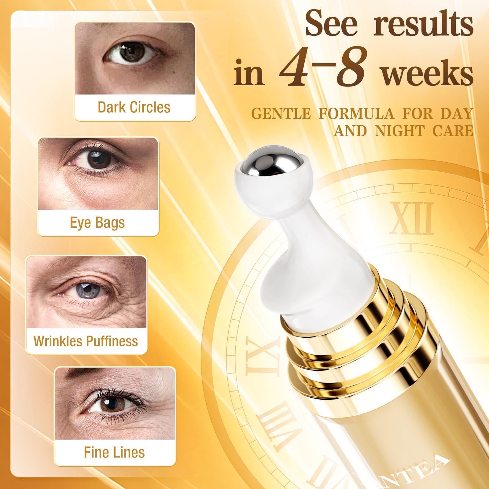 Tantea lightweight eye cream texture for fast absorption and non-greasy feel.