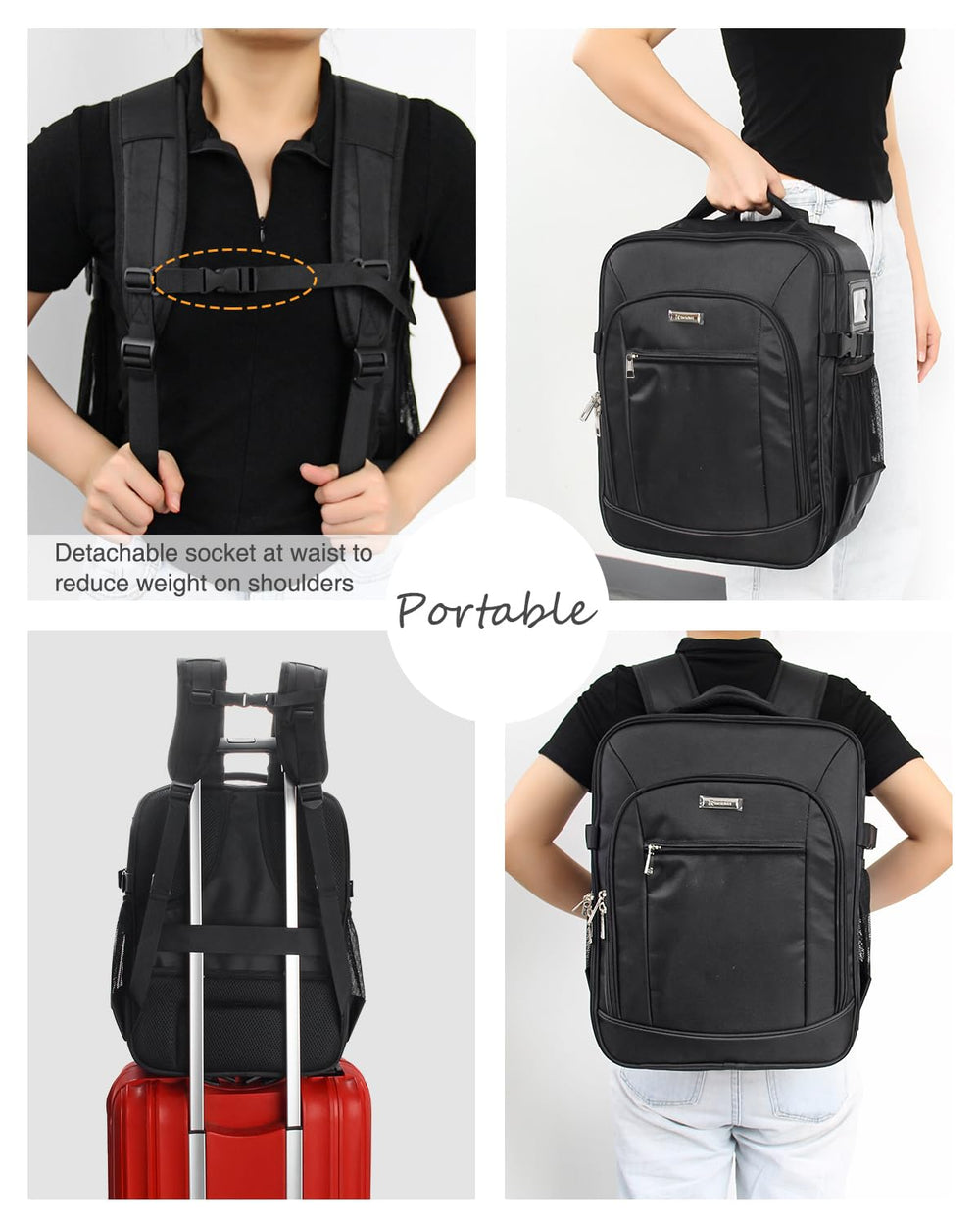 TANTO makeup backpack waterproof Oxford material key feature for durable everyday use.