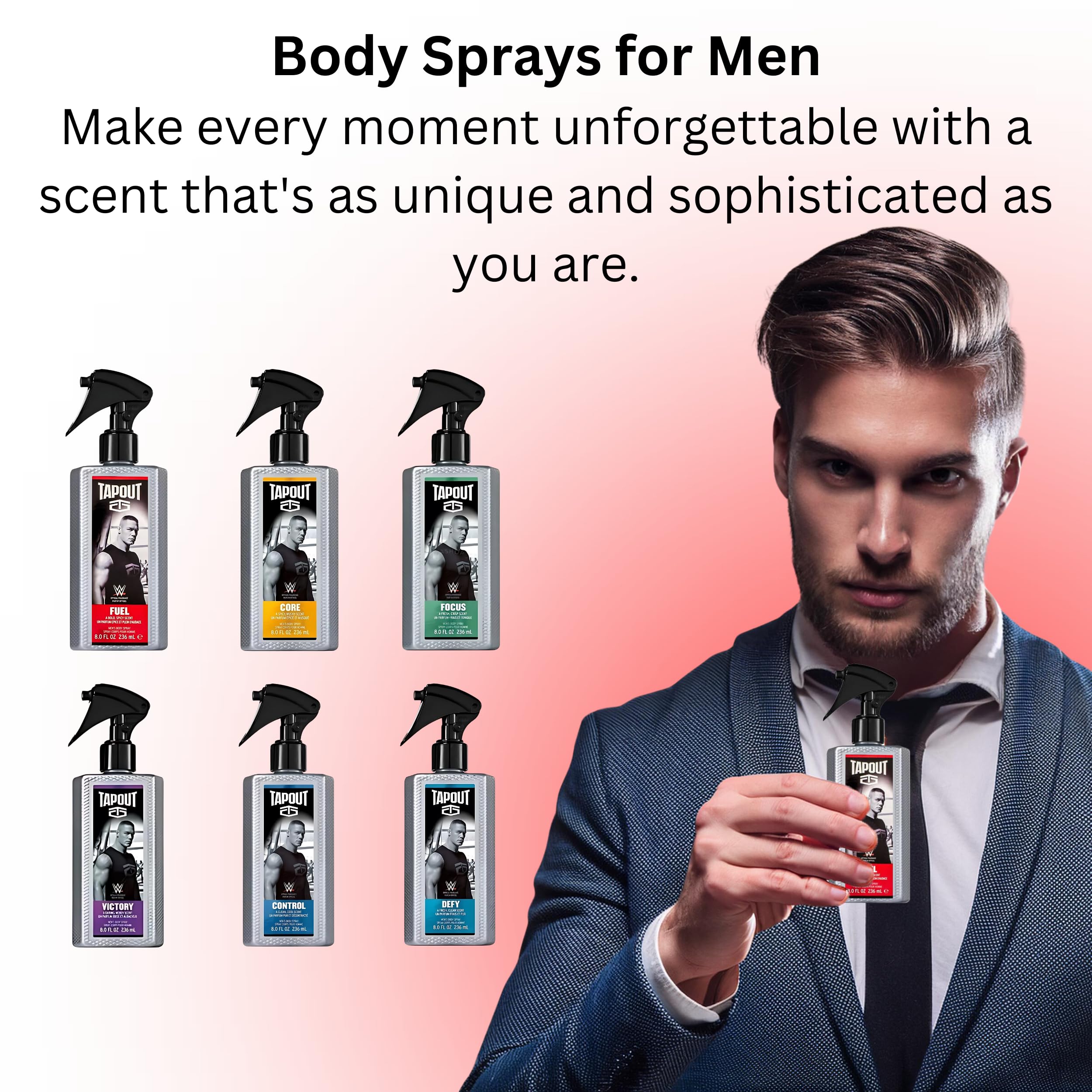 Tapout CONTROL bottle with clean cool scent for fresh daytime wear.