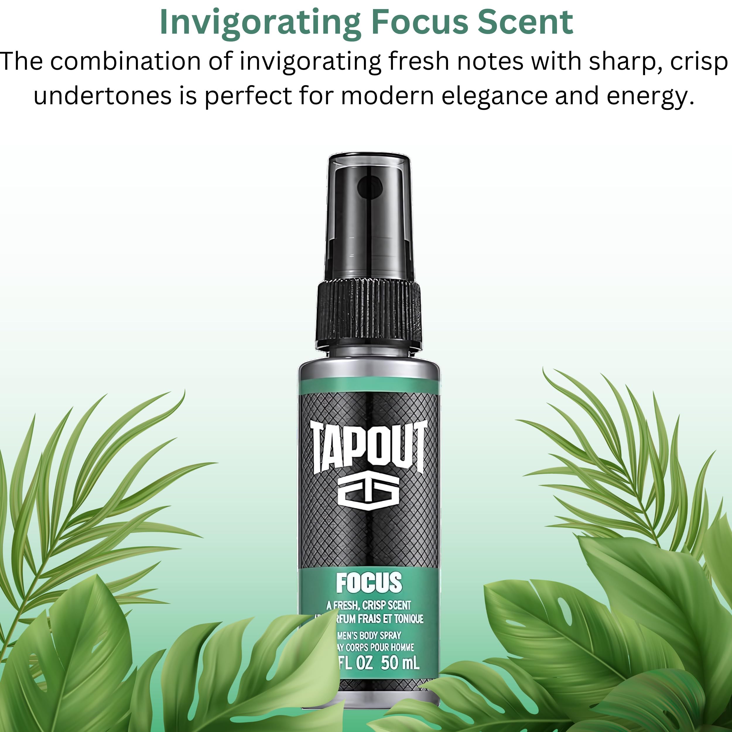 Tapout Control bottle delivers robust aroma for confident, on-the-go freshness during meetings and workouts.