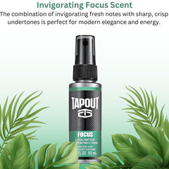 Tapout Control bottle delivers robust aroma for confident, on-the-go freshness during meetings and workouts.