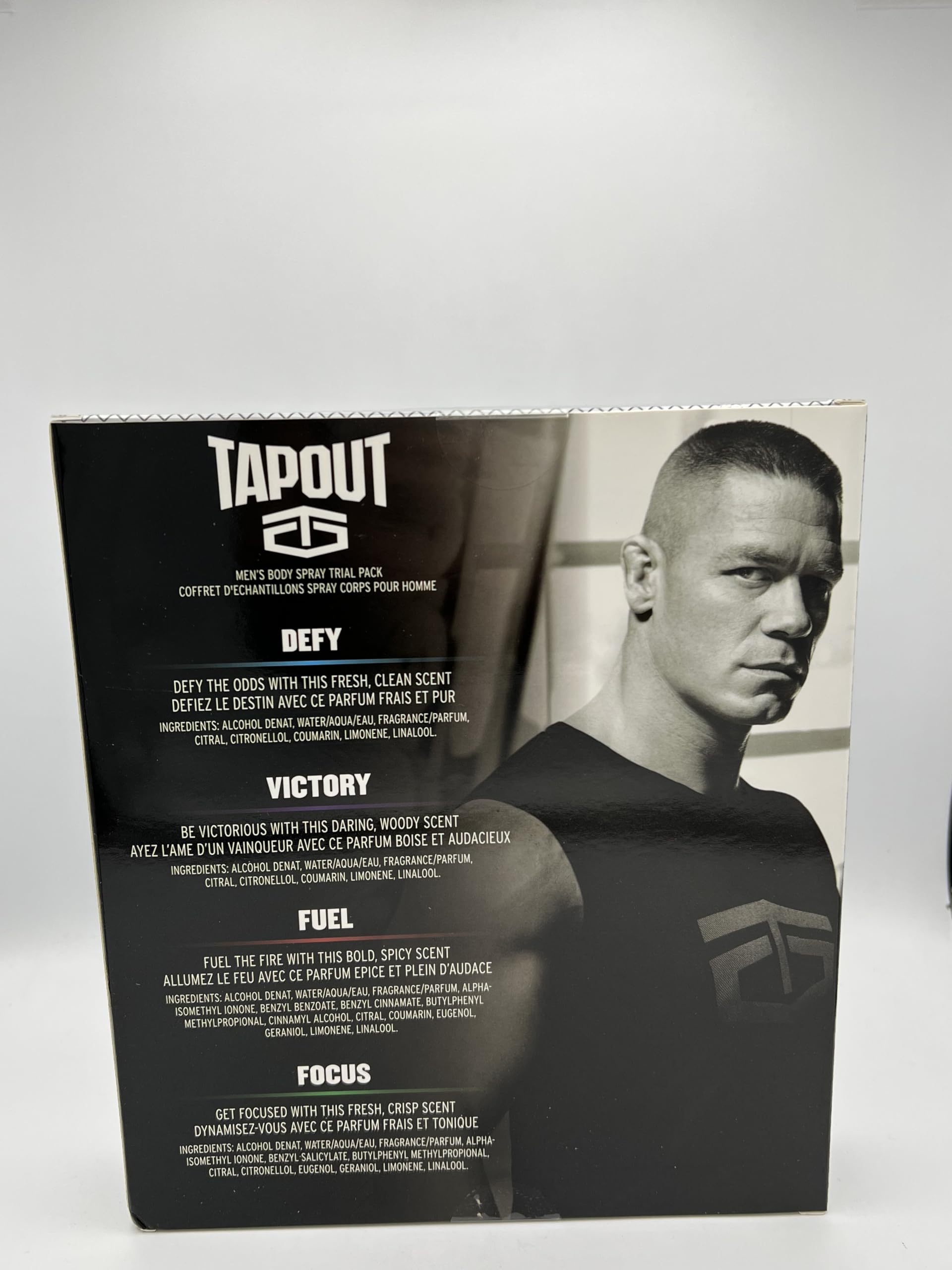 Tapout travel-case image highlights compact on-the-go freshness for trips.
