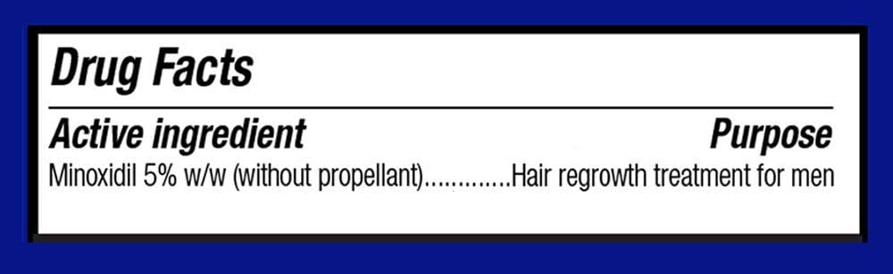 TARO minoxidil foam brush on hairline area.